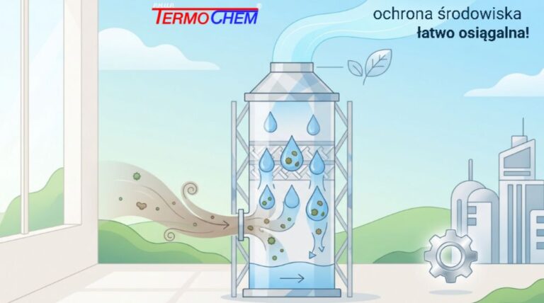 Nasze skrubery wodne działają jak płuczki – dosłownie „myją” powietrze ze szkodliwych substancji!